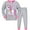 Gray unicorn, variant on QEFJNO 2-9Y Toddler and Little Girls Moon Cat Pajamas Kids 2-Piece Pjs Long Sleeve Sleepwear Sets