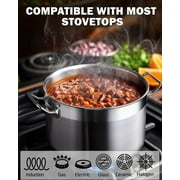 Cooks Standard Stainless Steel Stockpots, 8 Quart Professional Grade Stock Pot with Lid, Oven Safe Induction Kitchen Cooking Pot