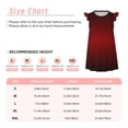 thumbnail image 3 of Vsdgher Chemise de Nuit Géométrique Rouge pour Filles Manches Courtes à Volants Robe de Nuit Pyjama pour Fête Pyjama-Moyen, 3 of 6