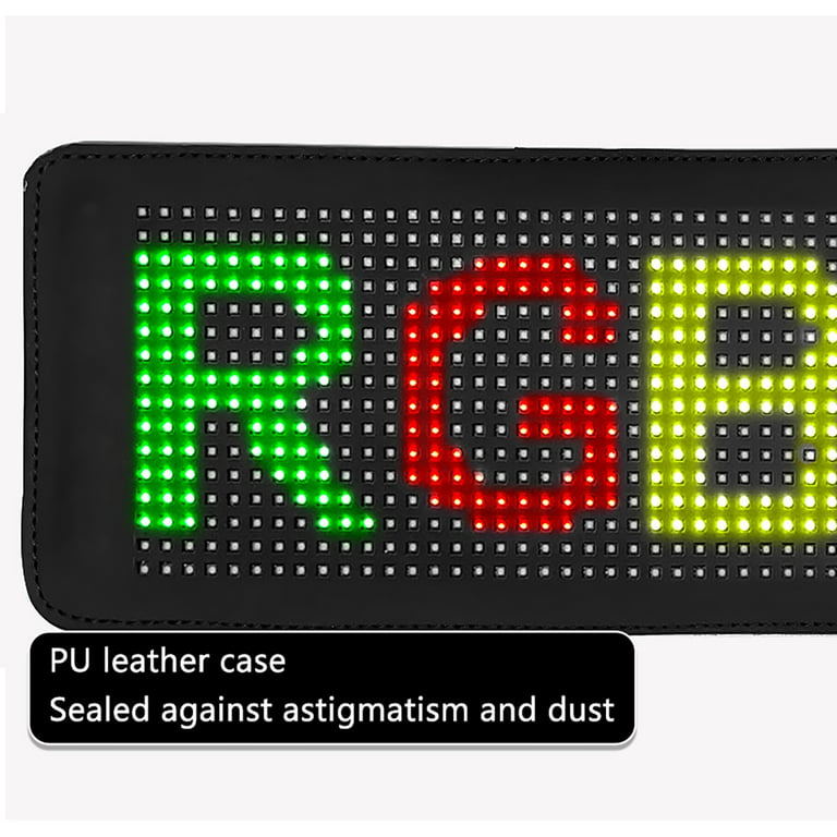  Maschsea Light Sign for Car, 6.7''x2.7'' Programmable Flexible  LED Matrix Panel, Bluetooth APP Control Custom Text Pattern Animation  Scrolling LED Display for Car Windshield : Automotive