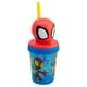 thumbnail image 3 of Vaso De Plástico con Tapa Figura 3D Y Popote, Diseño Spidey and His Friends, Colección Personajes Animados, Capacidad 384ml, Color Azul, 3 of 6