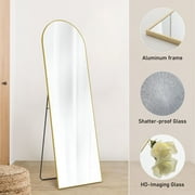 CONCETTA 64x21 Arched Full Length Mirror, Full Body Standing Mirror Floor Mirrors, Gold