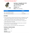 thumbnail image 2 of Fuel Pump - Compatible with 1969 - 1974 Chevy C30 Pickup 1970 1971 1972 1973, 2 of 2