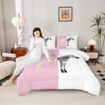 thumbnail image 4 of Homewish Female Men Wildlife Zebra 3 Pieces Queen Comforter Set,Jungle Animal Stripes Ultra Soft Bedding Sets,Vintage Aesthetic Bedding Comforter Set Breathable,Luxury Bedroom Decor,Reversible, 4 of 8