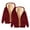 Wine, variant on Breezora Women's Loose Fit Thermal Lined Winter Jacket Set Casual Warmth Top With Matching Bottom L Size Beige