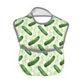 thumbnail image 2 of Susaid Green Cucumber1 Print Bibs for Babies Toddlers Adjustable Waterproof Free Soft Durable Bibs for eating with Large Pocket Food Catcher, 2 of 8
