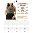 thumbnail image 6 of DARING DIVA Women's Plus Size Tweed Halter Neck Single Breasted Vest 1X Black, 6 of 6