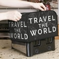 thumbnail image 6 of KLL Travel The World1 Print 4 Slice Toaster Dust Covers Kitchen Small Appliance Cover with 2 Pockets,Can hold Jam Spreader Knife & Toaster Tongs (12.4 x 10.6 x 8.2), 6 of 6