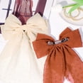 thumbnail image 2 of 2PCS Large Hair Bows for Girls French Barrette Bowknot with Long Tail for Women, 2 of 3