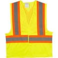 thumbnail image 1 of Traffic Safety Vest, High Visibility Lime-Yellow, Large, Polyester, CSA Z96 Class 2 - Level 2, 1 of 2