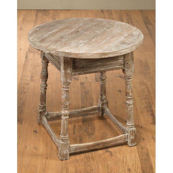 AA Importing 48443-BR Round Cambridge End Table