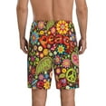 thumbnail image 6 of KLL Hippie Peace Love for Men's 1-Pack Shorts,Sleep Pajama Shorts for Men Soft Pj Shorts Men's Pajama Bottoms Sleepwear -XX-Large, 6 of 7