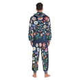 thumbnail image 4 of FORMRS Onesies Pajama for Adults Unisex Hoodie Winter Jumpsuit One Piece Sleepwear, Sizes S-2XL, Bloom Flowers, 4 of 7