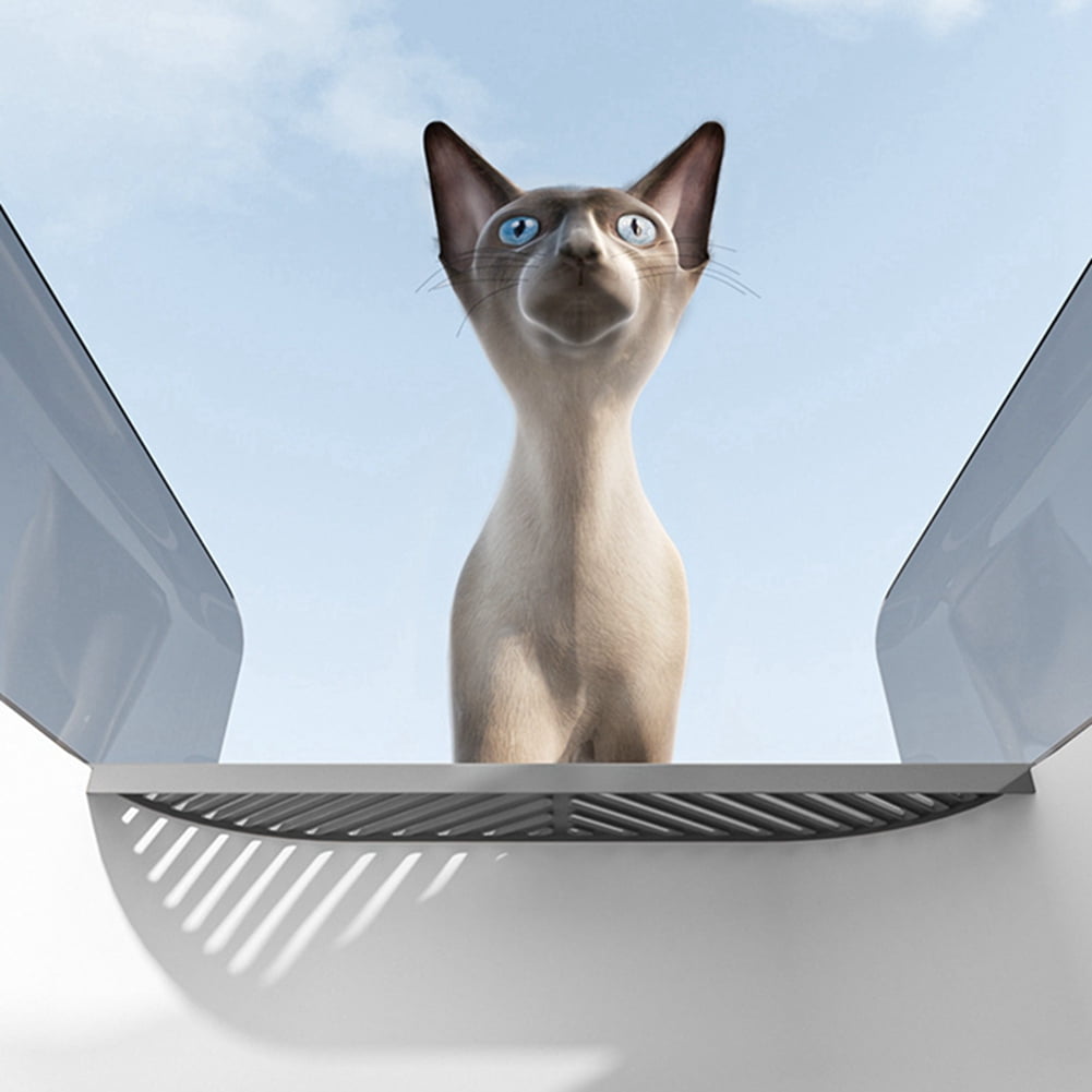 Semi-Enclosed Large Litter Box for Cats,Top Entry,High Sided, Non-Sticky,Anti-Urine Leakage,Easy to Clean Essential for Pet Home