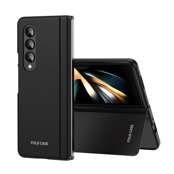 SaniMore for Samsung Galaxy Z Fold 4 7.6" 2022 Case, Magnetic Hidden Kickstand Full Wrap Rugged Heavy Duty Protective PC Backplane Shockproof Anti-drop Case for Galaxy Z Fold 4 7.6" 2022, Black