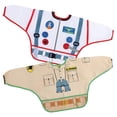 thumbnail image 1 of Baberos Dreambaby Food & Fun para niños pequeños con mangas de 6 a 24 meses, paquete de 2, 1 of 7
