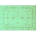 thumbnail image 1 of Ahgly Company Machine Washable Indoor Rectangle Oriental Turquoise Blue Traditional Area Rugs, 2' x 3', 1 of 4