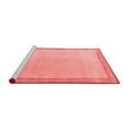 thumbnail image 2 of Ahgly Company Machine Washable Indoor Round Solid Red Modern Area Rugs, 4' Round, 2 of 4
