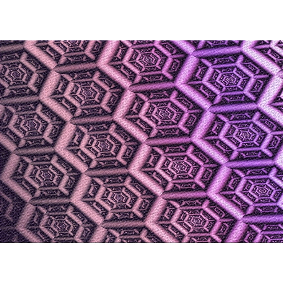 Ahgly Company Machine Washable Indoor Rectangle Transitional Purple Iris Purple Area Rugs, 2' x 3'