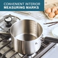 thumbnail image 3 of Farberware TrueCook Stainless Steel Induction Saucepan with Lid, 3-Quart, Silver, 3 of 14
