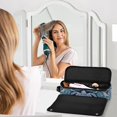 thumbnail image 6 of Hair Tool Organizer Bag with Heat Resistant Mat Removable Travel Storage Case for Hot Air Brushes Curling Irons Dark Teal Turtle Pattern, 6 of 8