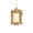 A, variant on Christmas Photo Frame Ornament, 4.25 x 2.83 in, Champagne Gold Hanging Decor, for Tree, Door Handle, Wall, and Window