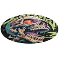 thumbnail image 5 of Psychedelic Zombie Skull Print Round Carpet Circle Rug Outdoor Patio Area Rug Washable Large Area Rugs Hallway Room Decor Fitness Mats, 5 of 8