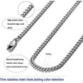 thumbnail image 3 of KATEA Stainless Steel Link Curb Chain Necklace for Men Women 3 Pcs 3.5mm, 3 of 4
