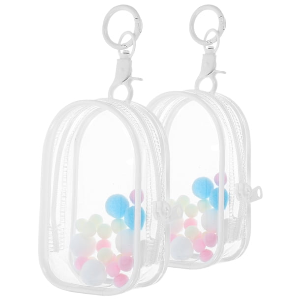 bolsas transparentes para exhibir figuras, con llavero, para guardar muñecas pequeñas y portátiles, de PVC, para coleccionistas de minifiguras.