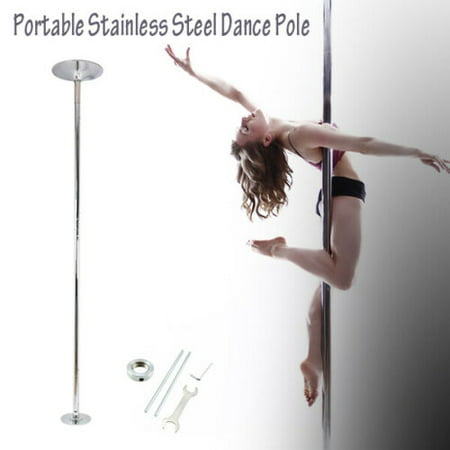 45mm Stainless Steel dance Pole Dancing Kit Portable Fitness Spinning Static.