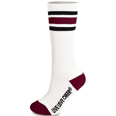 

Knee High Striped Sock Maroon Youth