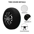 thumbnail image 2 of Yiaed Dark teal green Print Tire Wheel Cover, tire covers for trailers,rv wheel covers,rv tire covers, camper tire covers,tire covers for cars-14 inch, 2 of 6