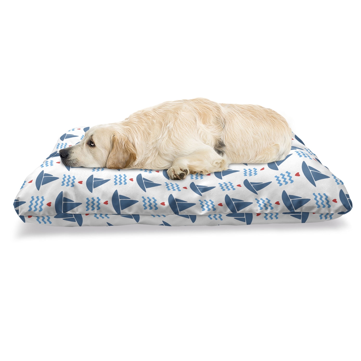 Baby Shower Pet Bed Pastel Little Boats Sailing On Sea Waves Hearts Birthday Celebration Chew Resistant Pad For Dogs And Cats Cushion With Removable Cover 24 X 39 Blue Red White By Baby Shower Pet Bed Pastel Little Boats Sailing On Sea Waves Hearts Birthday Celebration Chew Resistant Pad For Dogs And Cats Cushion With Removable Cover 24 X 39 Blue Red White By