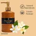 thumbnail image 4 of Savon De Royal Luxury Liquid Hand Soap, Jasmine Scent, Moisturizing Vegan Kitchen & Bathroom Soap for Hand Wash, Gentle & Nourishing Formula, Refillable Bottle 16.9 Fl Oz, Eden's Pearl, 4 of 7