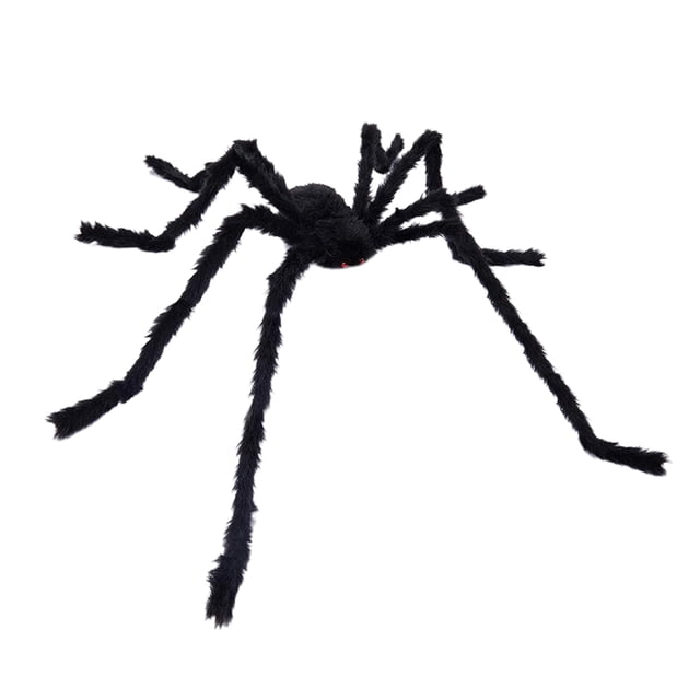 Araña gigante falsa de Halloween, araña peluda grande, decoración aterradora, araña peluda enorme, juguete de insecto realista para decoración de patio de fiesta de Halloween