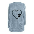 thumbnail image 5 of Aboser Womens Oversized Sherpa Pullover Fuzzy Fleece Heart Print Loungewear Casual Long Sleeve Sweatshirt Fall 2026 Cute Tops Warm Plush Long Shirts with Pockets, 5 of 5