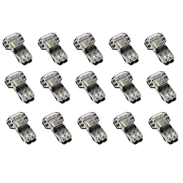 15 Uds. Conectores de Cable de 3 VíAs y 2 Conectores de Cable T-Tap Compactos Universales de Bajo Voltaje Sin Pelar para Cable 18-22 AWG