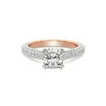 thumbnail image 3 of IGI Certified 5 Carat Cushion Shape Lab Grown Diamond Engagement Ring | 14K Rose Gold | Eternia Criss Cross Side Halo Diamond Ring | FG-VS1-VS2 Quality Friendly Diamonds, 3 of 6