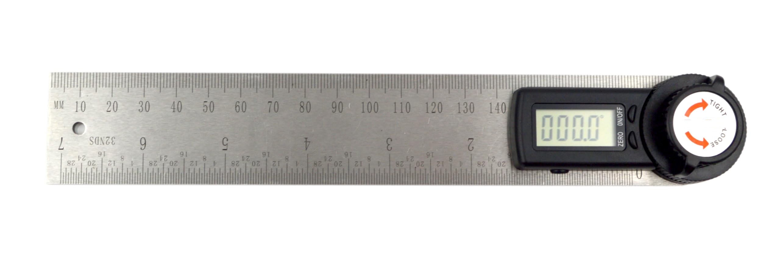 1 Pcs Digital Angle Finder Protractor Stainless Steel 7 Inch 200mm