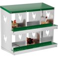 thumbnail image 1 of Chicken Nesting Box with Roll Out Egg Tray, Galvanized Steel Rustproof Laying Boxes for Hens, Chickens & Ducks, Ventilated & Easy-Clean Design, 1 of 8
