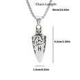 thumbnail image 5 of BQBQERT Necklace for Men Stainless Steel Spearhead Punk Runes Pendant Neck Chain Amulet Neck Jewely, 5 of 8