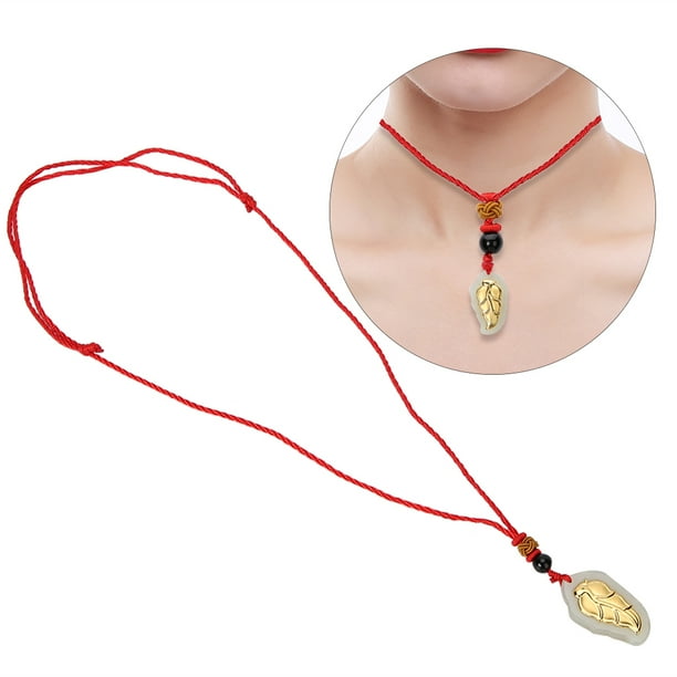 Fashion Simple Leaf Natural Jade Pendant Necklace Jewelry Gift for Women Girls Walmart