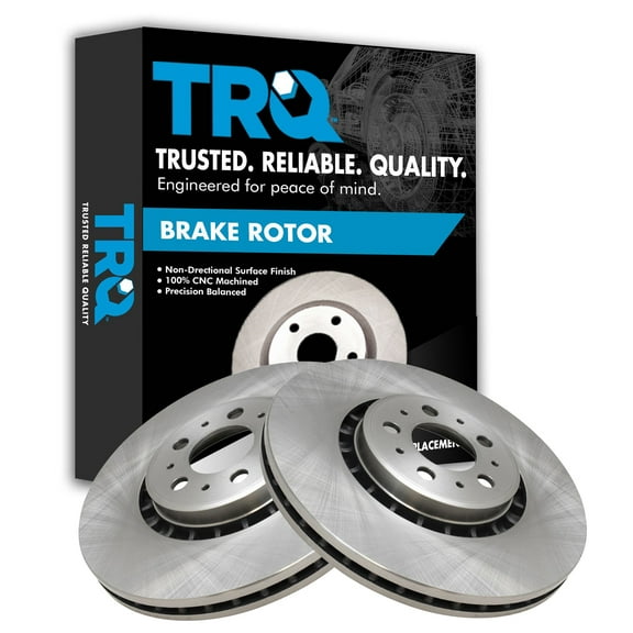 TRQ Front Brake Rotors Set Vented Fits Select 2003-2014 Volvo XC90