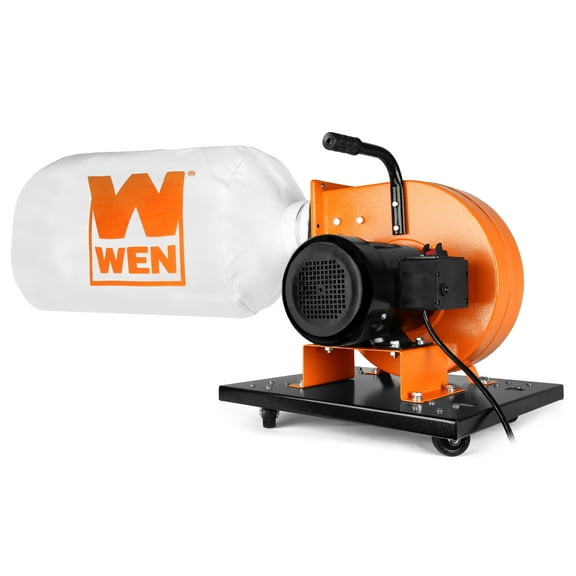 WEN 7.4-Amp Rolling Dust Collector with Induction Motor, 15-Gallon Bag and Optional Wall Mount