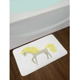 thumbnail image 2 of Pony Bath Mat, Simplistic Little Horse with Blonde Tail and Mane Graphic, Plush Bathroom Decor Mat with Non Slip Backing, 29.5" X 17.5", Pale Yellow Grey Yellow, by Ambesonne, 2 of 2