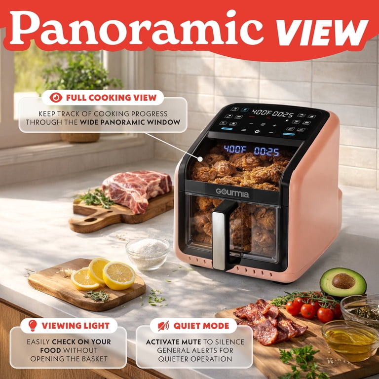 Gourmia Panorama 7-QT Digital Air Fryer with Panoramic View