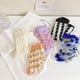 thumbnail image 3 of 5 uds calcetines transparentes Vintage, calcetines tobilleros de flores transparentes de verano, calcetines de seda de vidrio Jacquard elásticos de encaje de malla fina, 3 of 5