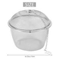 thumbnail image 4 of Extra Large Stainless Steel Twist Lock Mesh Tea Ball Infuser with Hook Chain, 4 of 4