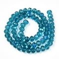 thumbnail image 3 of Electroplate Glass Beads Strands Half Rainbow Plated Faceted Rondelle Steel Blue 6x5mm Hole: 1mm about 83~85pcs/strand 38~39cm, 3 of 4