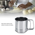 thumbnail image 2 of Ymiko Flour Sifter,Baking Tool,Stainless Steel Handheld Manual Flour Sifter Sieve Strainer Kitchen Baking Tool, 2 of 8